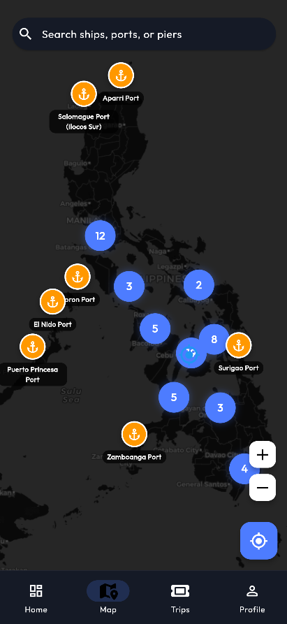 Shippy Map Screen